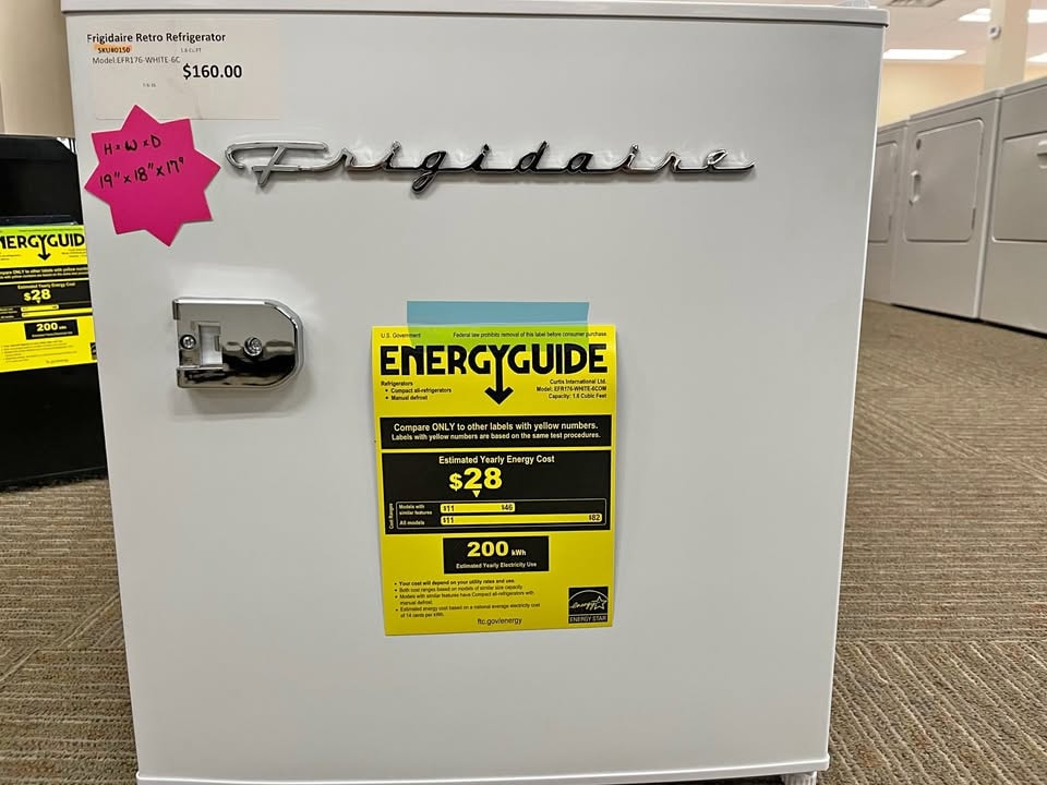 Frigidaire 1.6 Cu. Ft. Compact Retro Refrigerator — White