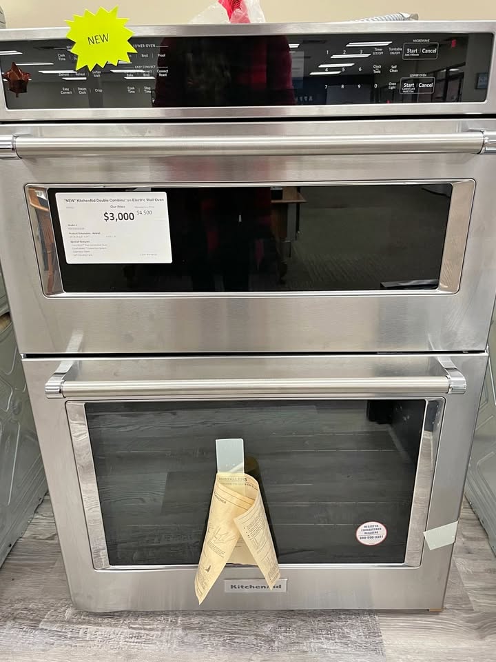 KitchenAid 30" Double Combination Electric Wall Oven — Self-Clean, EasyConvect | Greenville