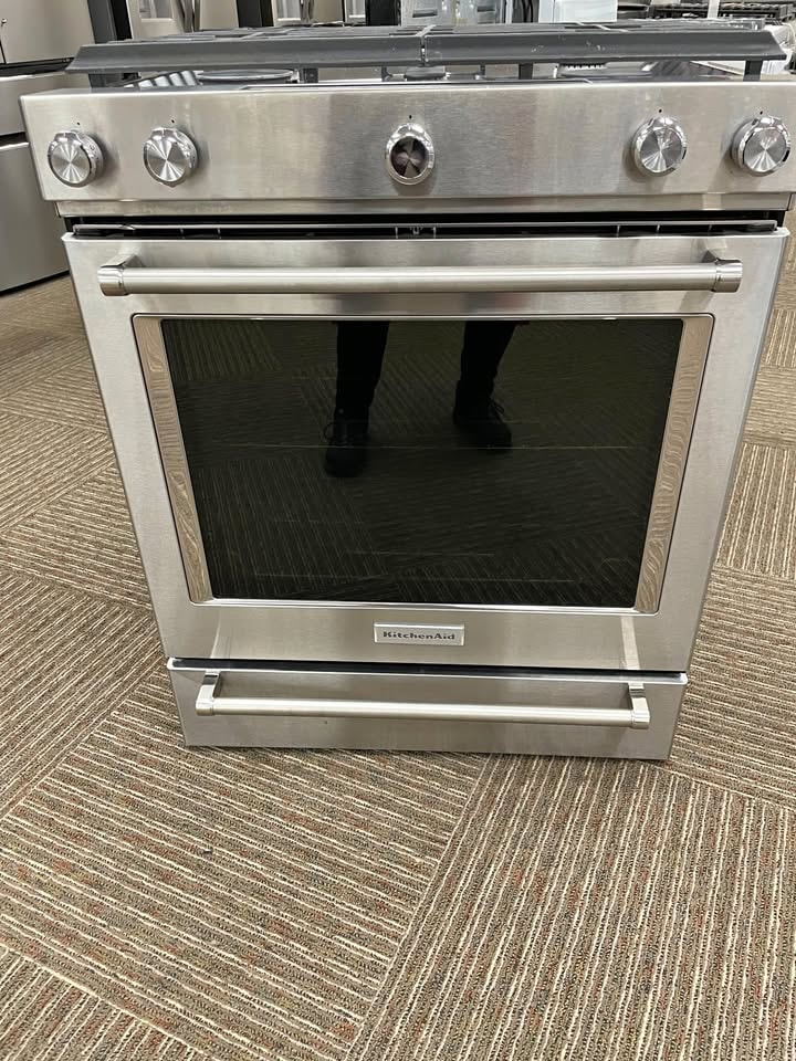 KitchenAid 30" Slide-In Gas Range — Stainless Steel