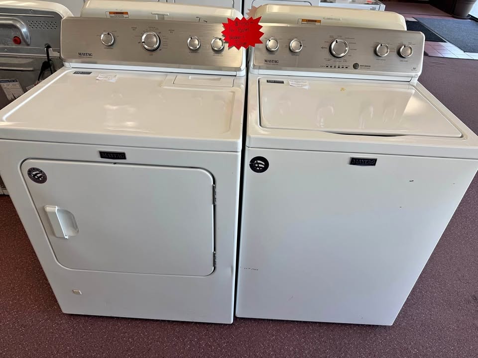 Maytag 28" Top Load Washer & 29" Gas Dryer Set