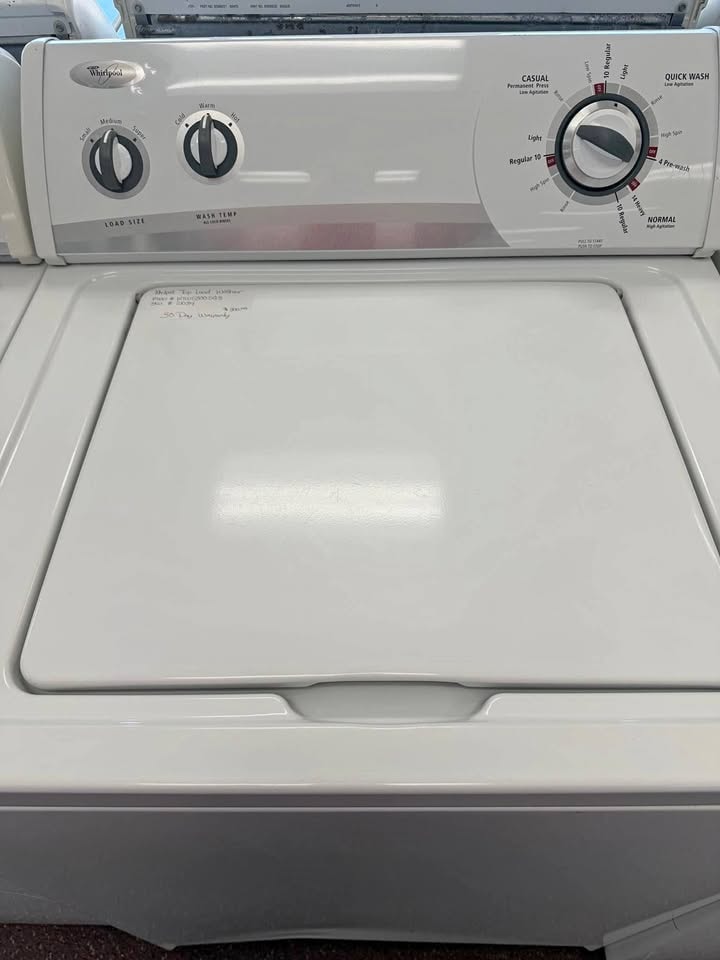 Whirlpool 27" Top-Load Washer — White